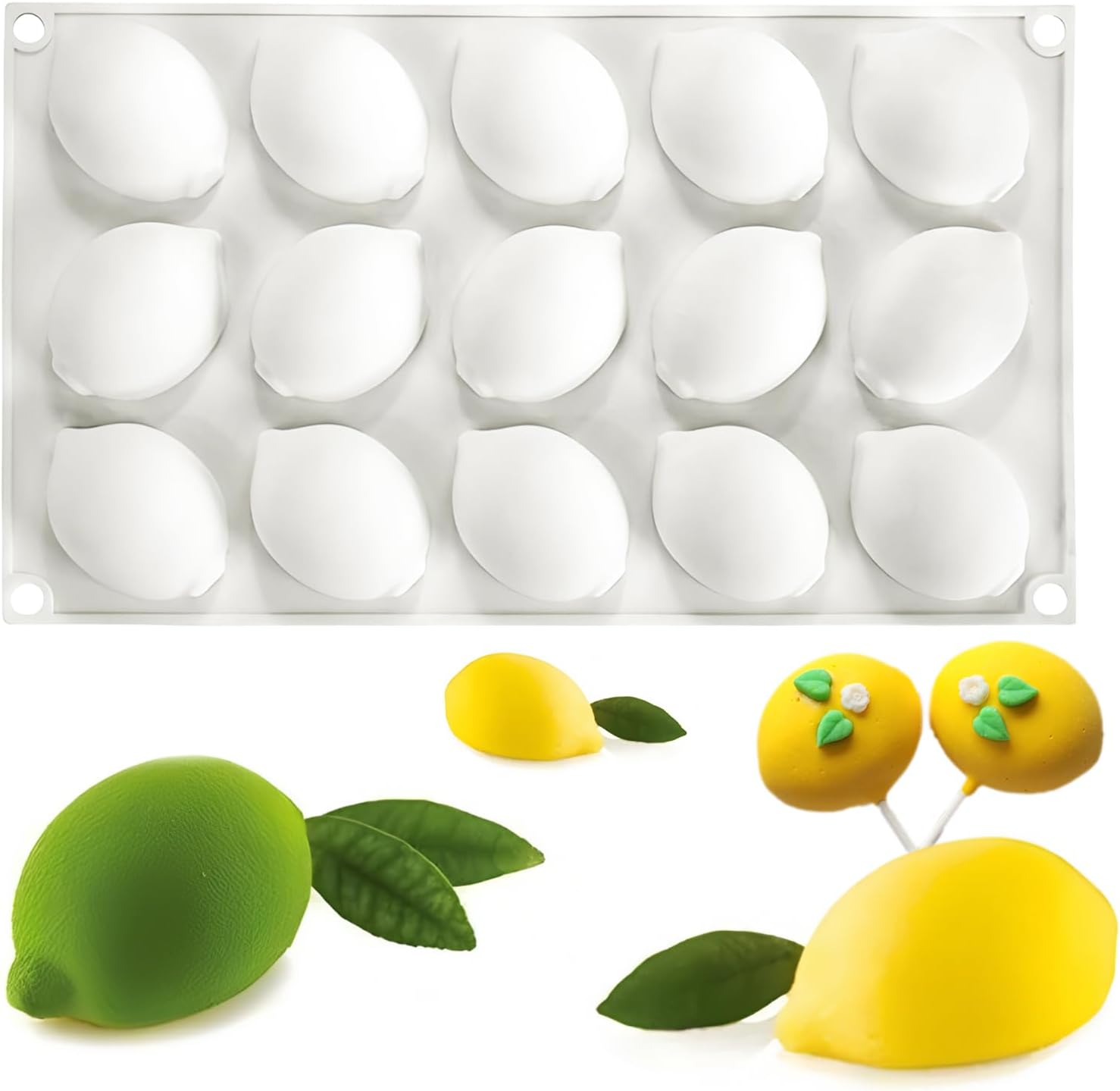 Model Kit For Beginners - 15-Cavity Silicone Lemon Mold Fruit Shape