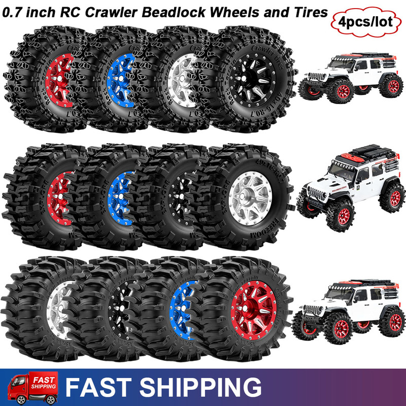 Model Kit Jeep - 0.7 inch 1/30 Metal Tires and