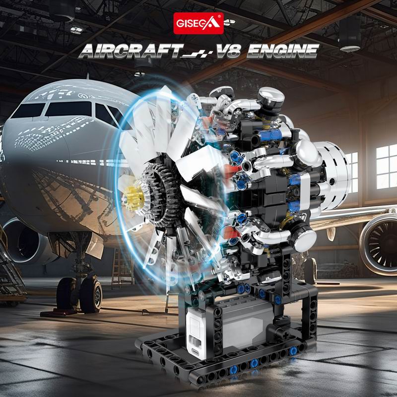G8910 Aviation V8 Engine 558pc - Model Kit Aircraft review and price