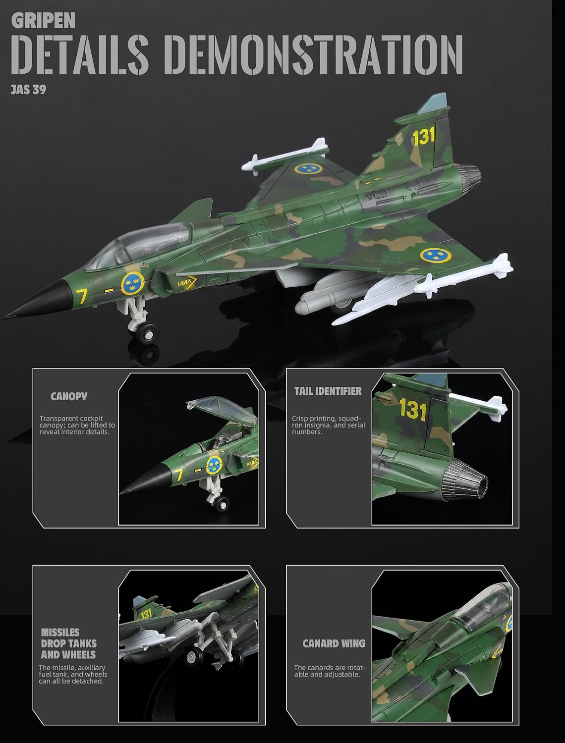 1:72 Scale JAS 39 Gripen Fight - Model Kit Aircraft review and price