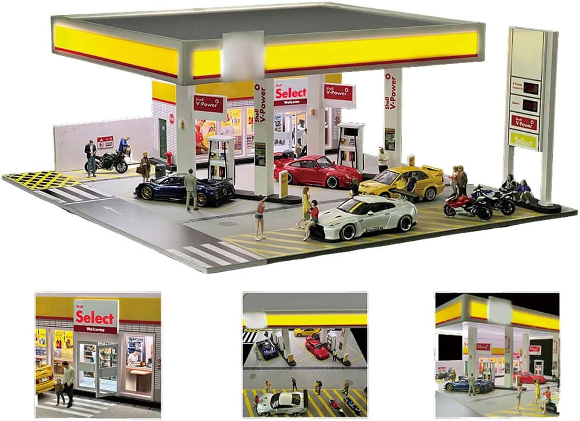 1/64 Scale Miniature Shell Gas - Model Kit Diorama review and price