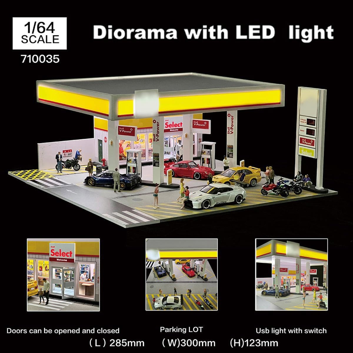 1/64 Scale Miniature Shell Gas - Model Kit Diorama review and price