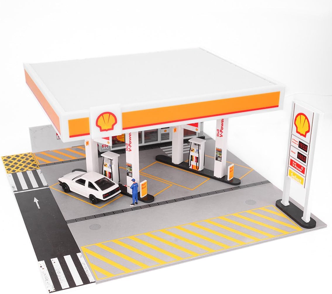 1/64 Scale Miniature Shell Gas - Model Kit Diorama review and price