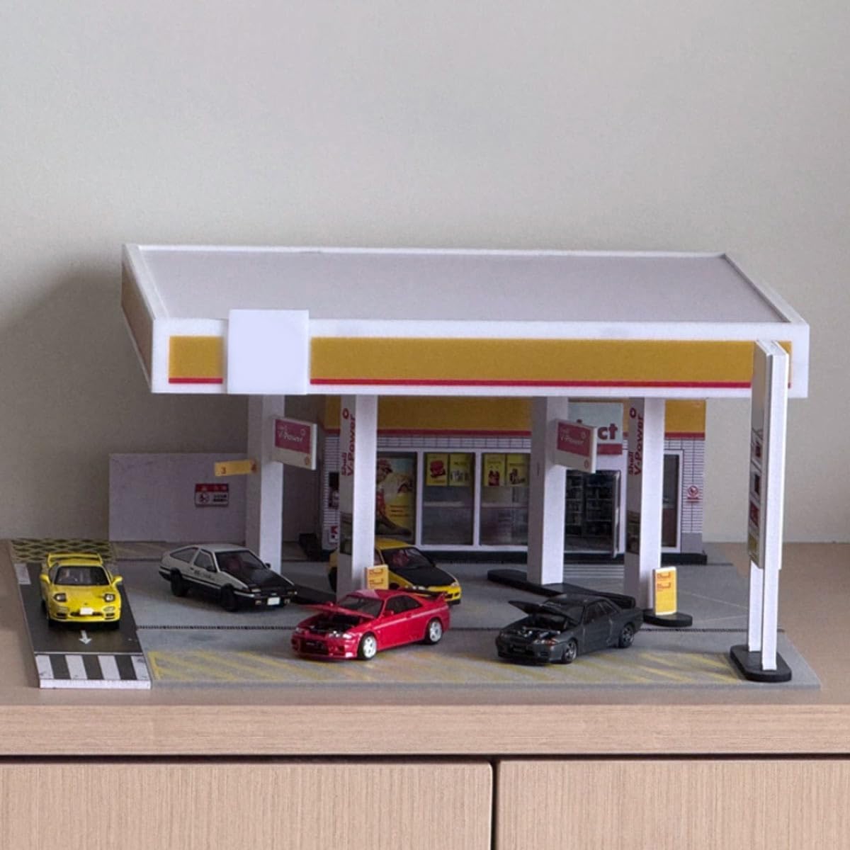 1/64 Scale Miniature Shell Gas - Model Kit Diorama review and price