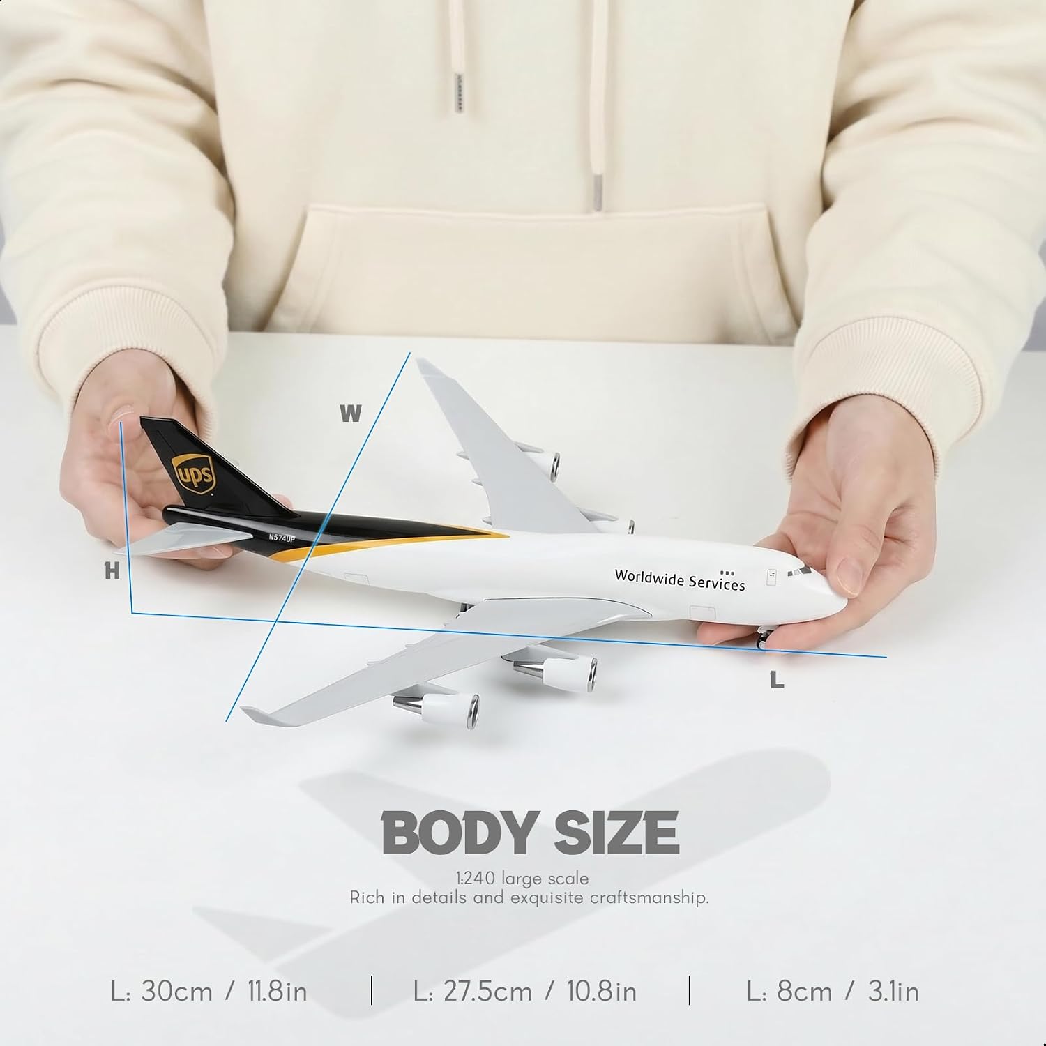 30cm Airplane Models UPS B747  - Model Kit Aircraft review and price