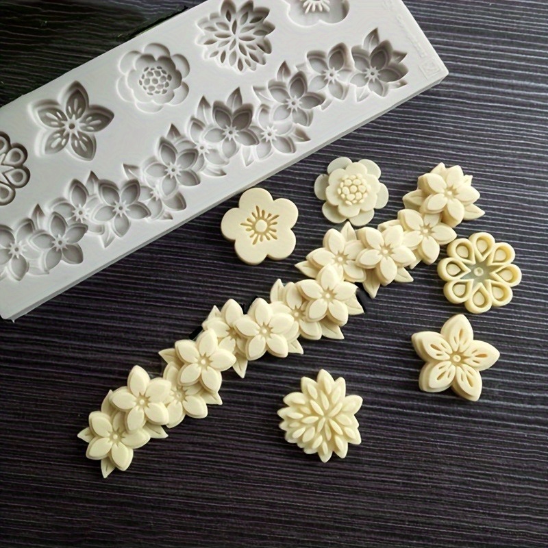 1pc Flower-shaped Fondant Sili - Model Kit For Beginners review and price